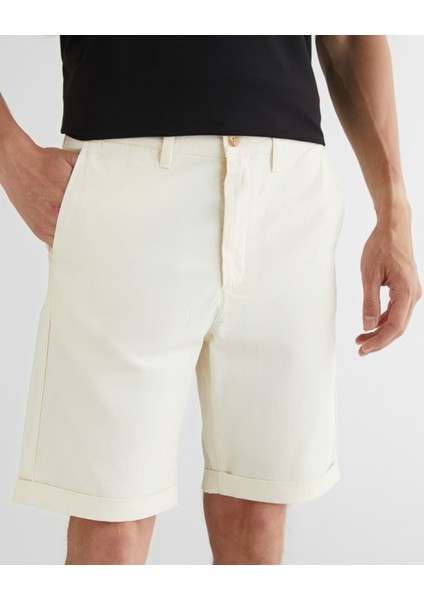Erkek Krem Slim Fit Şort 205353.130 fırsatları
