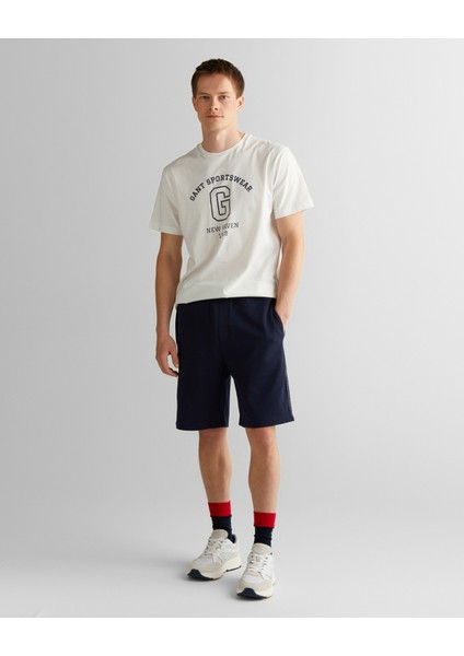 Erkek Lacivert Regular Fit Logolu Şort 2825122T.433
