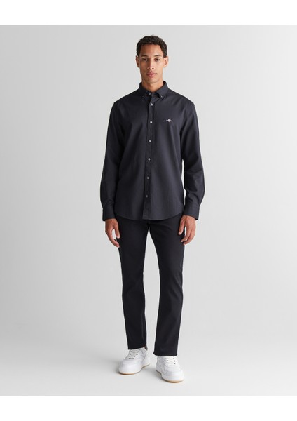 Erkek Siyah Regular Fit Düğmeli Yaka Gömlek 3825121T.5 modelleri