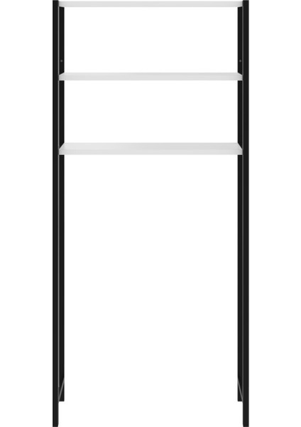 Beyaz Çok Renkli Dekoratif Banyo Rafı ve Çamaşır Makinesi Üstü Rafı fırsatları