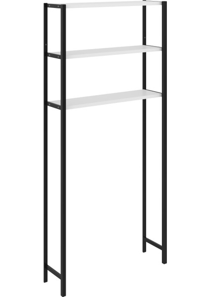 Beyaz Çok Renkli Dekoratif Banyo Rafı ve Çamaşır Makinesi Üstü Rafı indirimleri