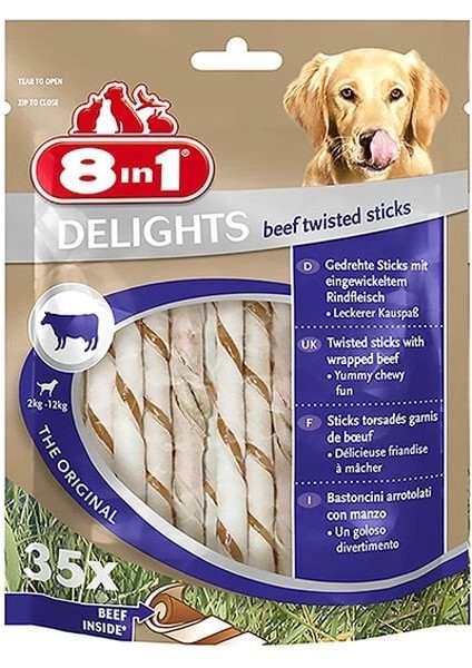 Delights Biftekli Köpek Ödül Çubuğu 35x190 gr