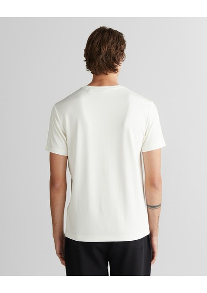 Erkek Beyaz Regular Fit Bisiklet Yaka T-Shirt 2324367T.113 fiyatları