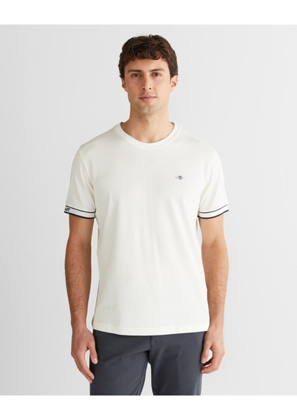 Erkek Beyaz Regular Fit Bisiklet Yaka T-Shirt 2325320T.113