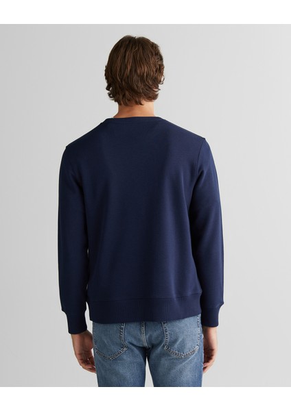 Erkek Lacivert Regular Fit Bisiklet Yaka Logolu Sweatshirt 2067062.433 fiyatları