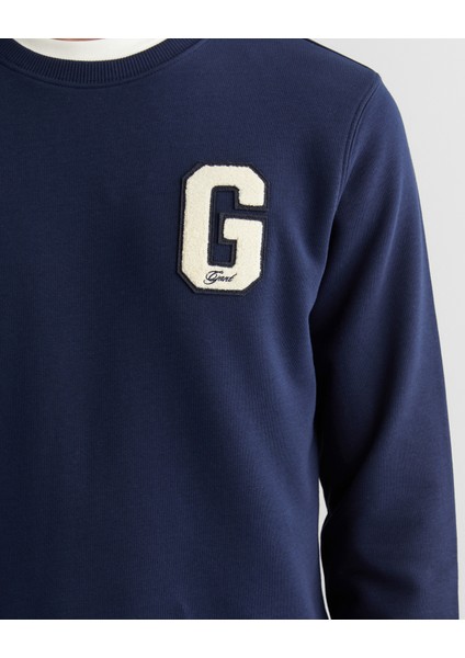 Erkek Lacivert Regular Fit Bisiklet Yaka Logolu Sweatshirt 2067062.433 indirimleri