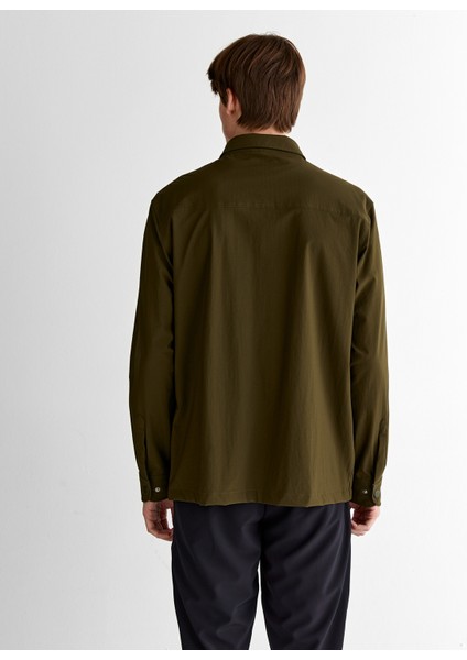 Erkek Yeşil Relaxed Fit Klasik Yaka Gömlek 3825109T.301 fiyatları