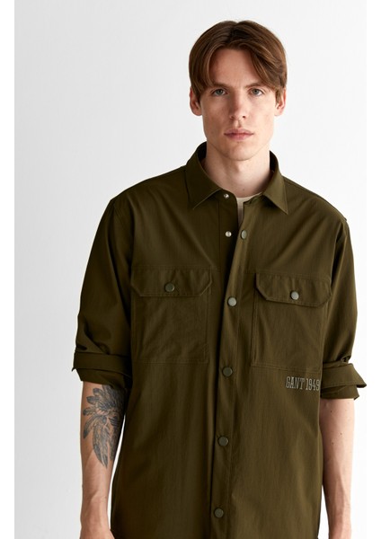 Erkek Yeşil Relaxed Fit Klasik Yaka Gömlek 3825109T.301 fırsatları