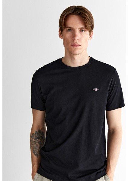 Erkek Siyah Regular Fit Bisiklet Yaka T-Shirt 2325167T.5 fırsatları