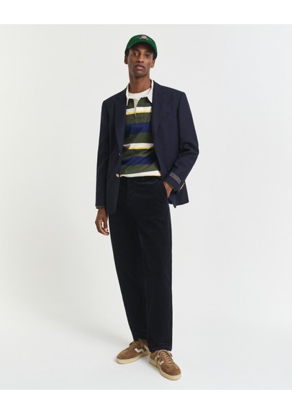 Erkek Lacivert Regular Fit Cord Chino Pantolon 1505233.433