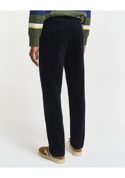 Erkek Lacivert Regular Fit Cord Chino Pantolon 1505233.433 fiyatları