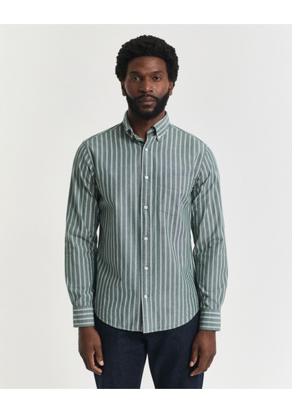 Erkek Yeşil Regular Fit Düğmeli Gömlek 3250206.338