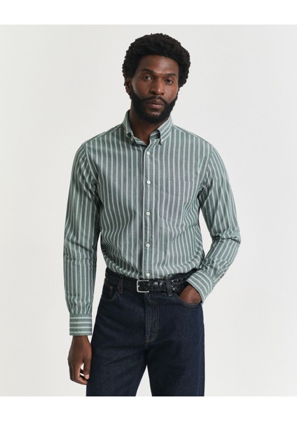 Erkek Yeşil Regular Fit Düğmeli Gömlek 3250206.338 fiyatları