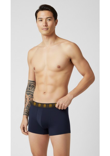 Erkek 3’lü Pamuklu Lacivert Boxer Set – Rahat ve Esnek Iç Giyim – Erkek Boxer