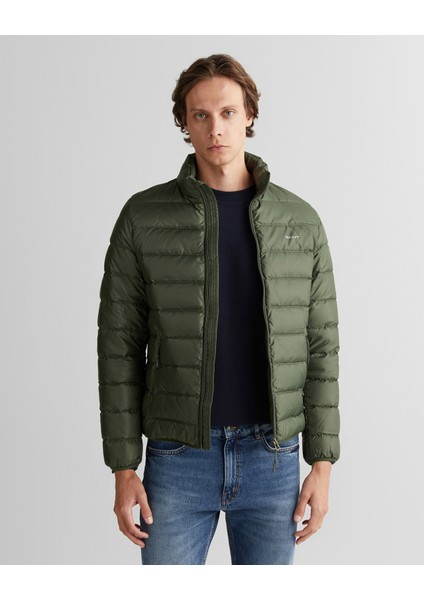 Erkek Yeşil Regular Fit Dik Yaka Kaz Tüyü Mont 7006526.360