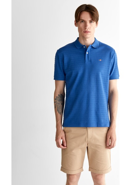 Erkek Lacivert Regular Fit Çizgili Polo 2014035.407