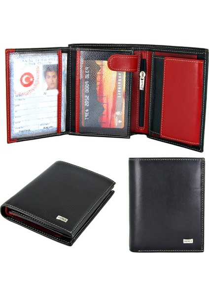 Gerçek Deri Zenga Erkek Cüzdan Klasik Büyük Boy Eşe Sevgiliye Hediye Z152X