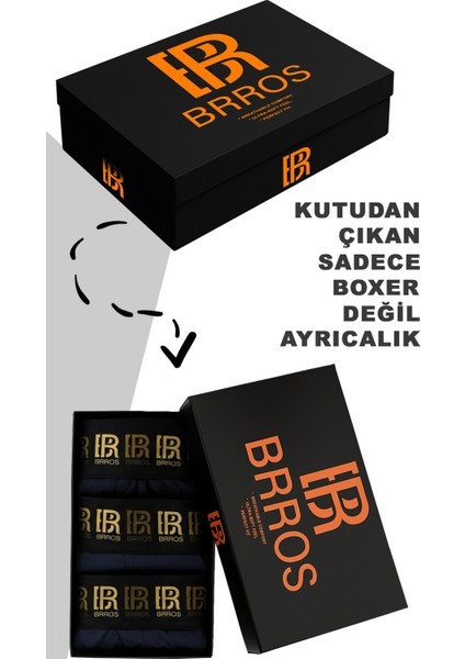 3' lü lacivert lüks kutu pamuklu erkek boxer fırsatları