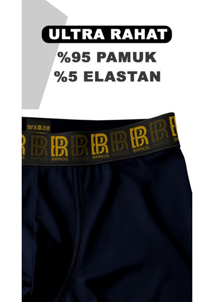 3' lü lacivert lüks kutu pamuklu erkek boxer indirimleri