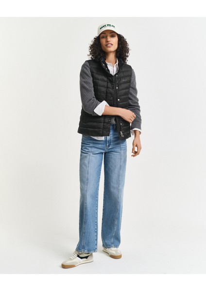 Kadın Siyah Regular Fit Dik Yaka Kaz Tüyü Yelek 4700480.5 fiyatları