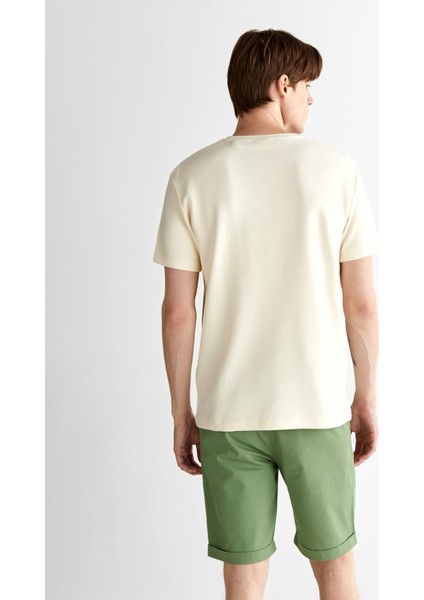 Erkek Krem Regular Fit Bisiklet Yaka T-Shirt 2003304.130 fiyatları