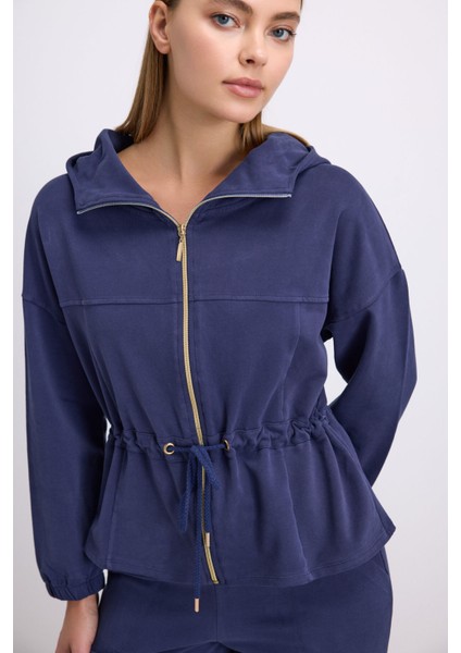 Kadın Kapüşonlu Fermuarlı Sweatshirt ve Pantolon Takımı (11605) modelleri