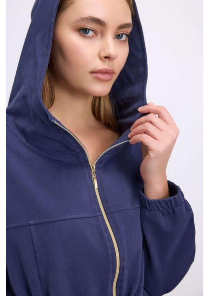 Kadın Kapüşonlu Fermuarlı Sweatshirt ve Pantolon Takımı (11605) fırsatları