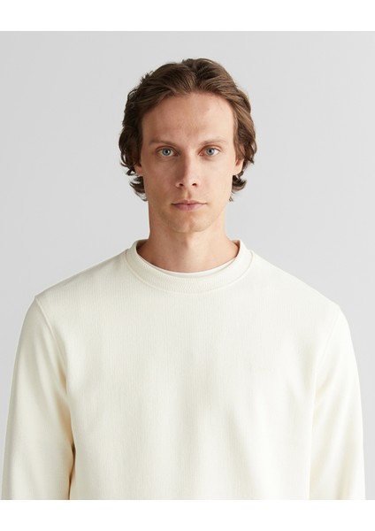 Erkek Krem Bisiklet Yaka Sweatshirt 2067064.130 fırsatları
