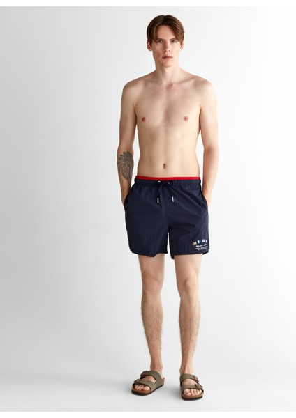 Erkek Lacivert Regular Fit Logolu Mayo Şort 922516016.410