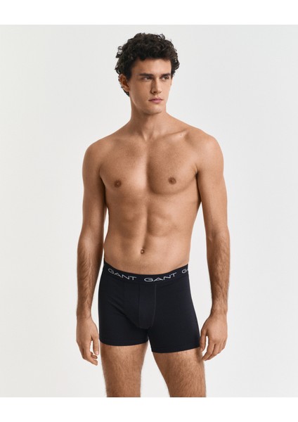 Erkek Siyah Slim Fit Logolu 3'lü Boxer 900023004.5