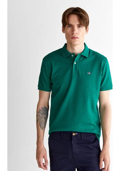 Erkek Yeşil Regular Fit Çizgili Polo 2014035.322 fırsatları