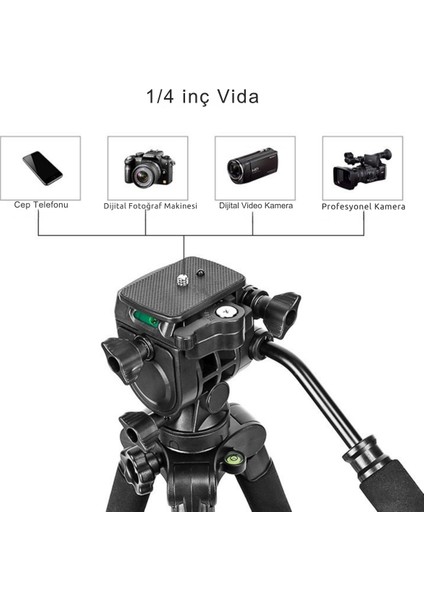 Q310 Alüminyum Alaşımlı Profesyonel Tripod&monpod-10 kg Taşıma Kapasitesi-Kumanda ve Telefon Tutucu indirimleri