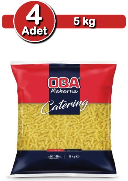 Burgu Makarna 5 kg x 4 Adet | Uzun Süreli Stok Paketi