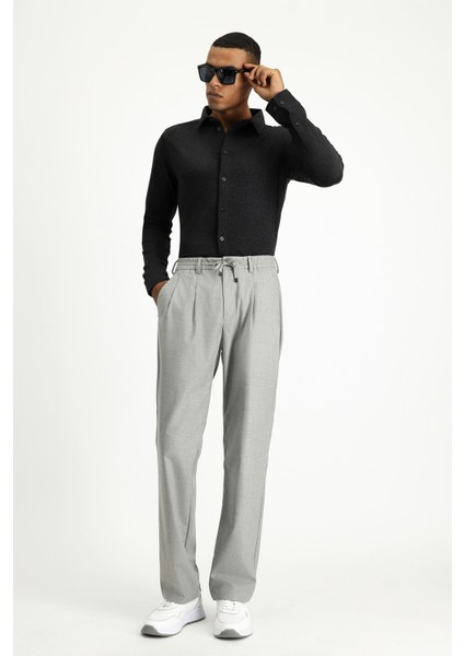 Uzun Kol Regular Fit Çizgili Örme Pamuk Gömlek