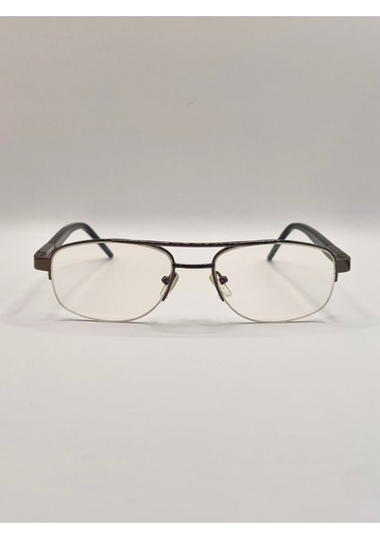Metalik Detaylı Erkek Gözlük Çerçevesi – Ince Gövde Tasarımı, Optik Cam Değişimine Uygun