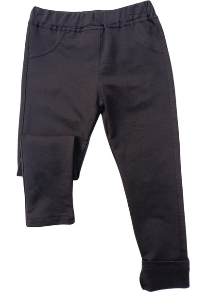 Kız çocuk siyah pamuklu esnek tayt – rahat ve şık günlük kullanım indirimleri