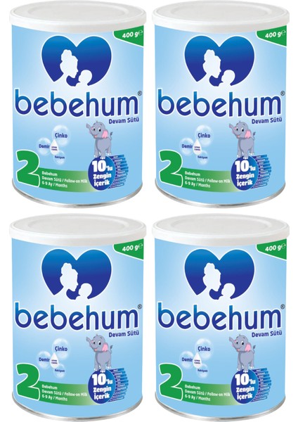 Teneke 2 Devam Sütü 400 gr 6-9 Ay X4 Adet