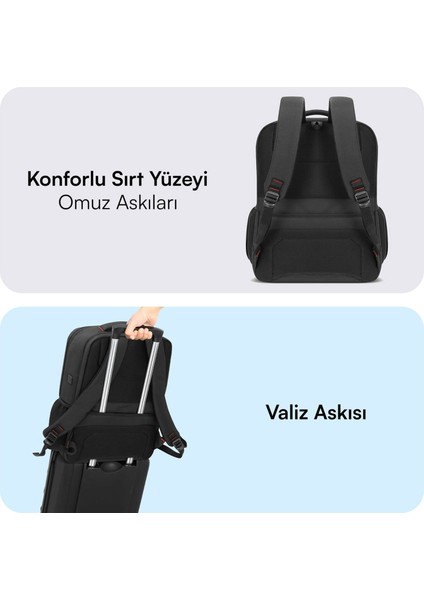 MCC-807 18'' Business x Notebook Sırt Çantası Siyah