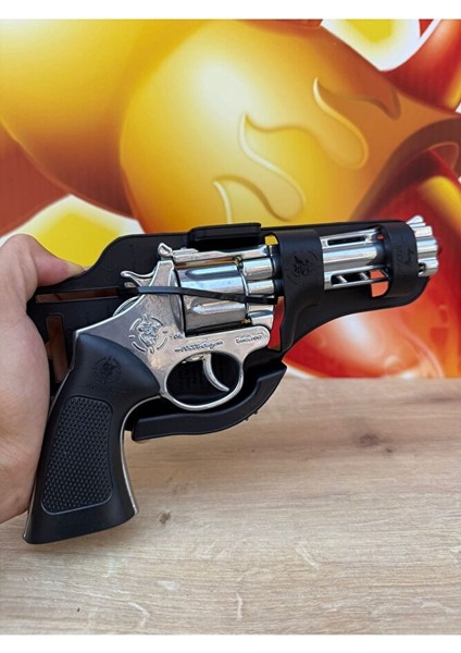 Kapsül Patlatan Metal Tabanca Revolver Silah 25 cm Kapsüllü Sekiz Patlar Tabancası modelleri