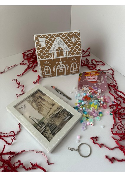 Yılbaşı Gingerbread Dıy Hediye Kutusu (Çocuk) | Çerçeve Süsleme ve Yaratıcı Aktivite Seti modelleri