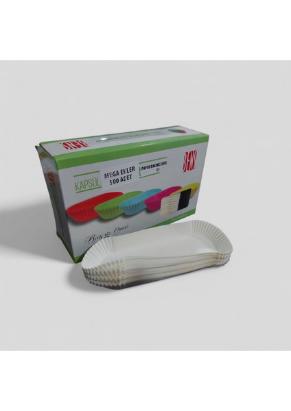 Mega Ekler (150X40X20) Beyaz Kapsül 500'LÜ