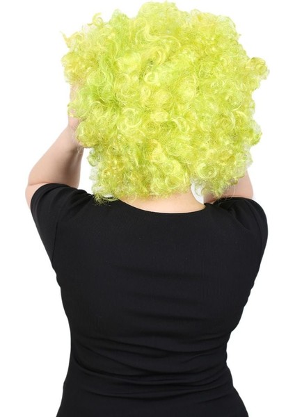 Animasyon Parti ve Palyaço Peruğu / Neon Yeşil indirimleri