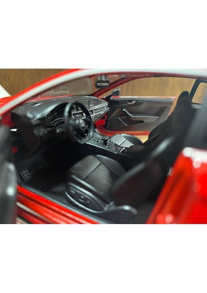 Audi Rs5 1:24 Ölçek Diecast Model Araba Audi Rs 5 Diecast Araba Audi Coupe Kırmızı Diecast modelleri