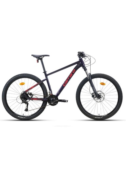 27.5j Carraro Crx 724 24V Hd Dağ Bisikleti - Pırıltılı Siyah Kırmızı - 44 Kadro