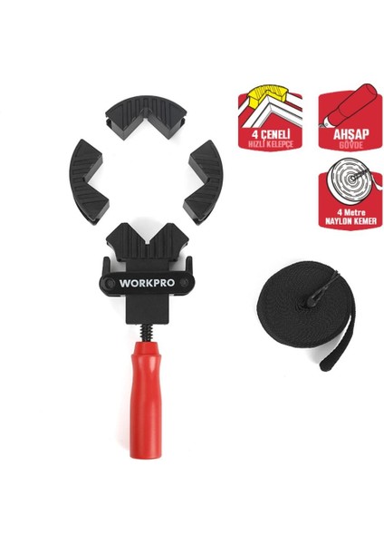 WP232044 4m Ayarlanabilir Bant Tipi Dört Köşeli Profesyonel Işkence