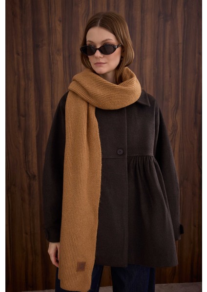 Büzgü Detaylı Kaban Kahve