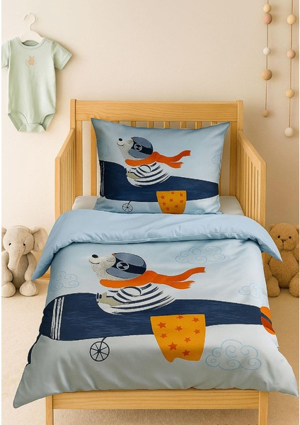 Dijital Baskılı 3D Pamuklu Yenidoğan Bebek Nevresim Takımı Fly Foggy fırsatları