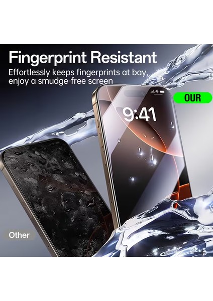 Iphone 17 Pro Max Şeffaf Ekran Koruyucu Antisitatik Cam 360 Kaplama Darbelere Dayanıklı Esnek Cam Hd Görüntü Kalitesi