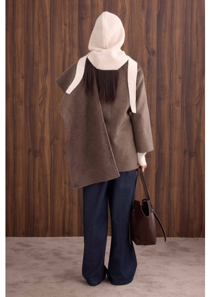 Kuşaklı Şal Yaka Kaban Kahve indirimleri