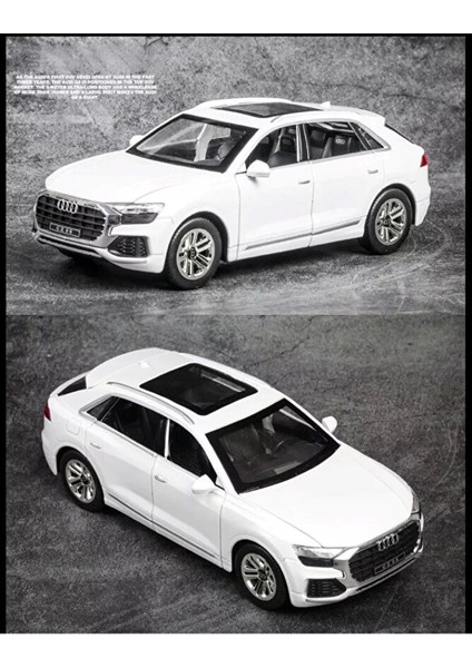 Audi Q8 Suv Tarzı Araba 1:24 Diecast Metal Model Araba Koleksiyon Araba Sesli Işıklı Audi Jip Araba fiyatları